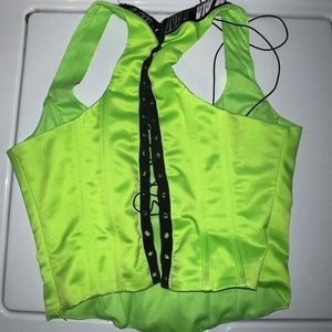 I. Am. Gia. Neon green corset